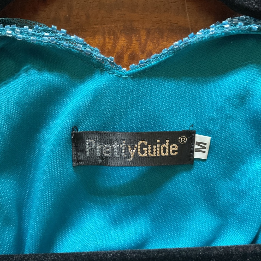 Pretty Guide -Flapper Sequin 1920's Style Teal Pa… - image 3